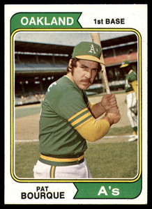 1974 Topps #141 Pat Bourque VG Oakland Athletics 