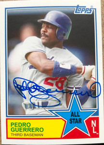 Pedro Guerrero Autographed 2013 Topps Archives - 1983 All-Stars #83-PG