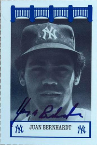 Juan Bernhardt Autographed 1992 The Wiz New York Yankees of the '70's SGA #NNO