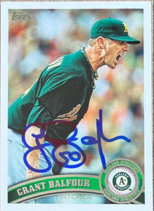 Grant Balfour Autographed 2011 Topps Update #US135