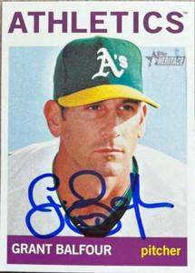 Grant Balfour Autographed 2013 Topps Heritage #303