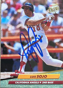 Luis Sojo Autographed 1992 Fleer Ultra #31