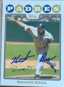 Heath Bell Autographed 2008 Topps Updates & Highlights #UH320 Heath Bell Autographed 2008 Topps Updates & Highlights #UH320