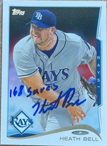 Heath Bell Autographed 2014 Topps #546 Inscribed 168 Saves