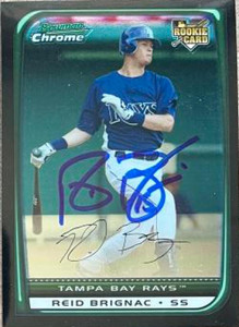 Reid Brignac Autographed 2008 Bowman Draft Picks & Prospects - Chrome #BDP47  Reid Brignac Autographed 2008 Bowman Draft Picks & Prospects - Chrome #BDP47