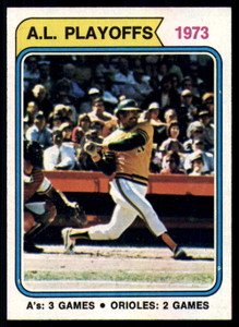 1974 Topps #470 A.L. Playoffs VG Oakland Athletics 