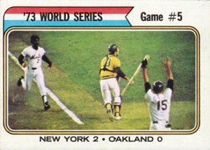 1974 Topps #476 World Series Game 5 VG New York Mets/Oakland Athletics 