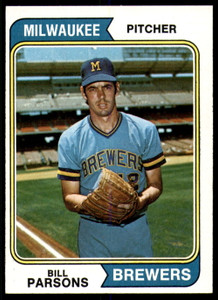 1974 Topps #574 Bill Parsons VG Milwaukee Brewers 