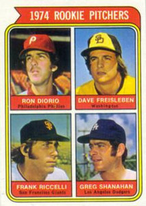 SOLD 98825 1974 Topps #599a Ron Diorio/Dave Freisleben/Frank Riccelli/Greg Shanahan Rookie Pitchers VG RC Rookie Philadelphia Phill