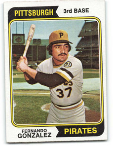 1974 Topps #649 Fernando Gonzalez VG RC Rookie Pittsburgh Pirates 