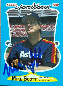 Mike Scott Autographed 1990 Fleer Award Winners #33