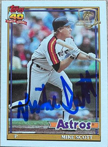 Mike Scott  Autographed 1991 Topps Operation Desert Shield #240