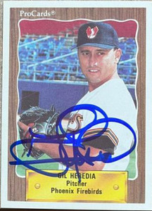 Gil Heredia Autographed 1990 ProCards #6