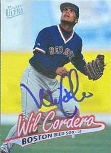 Wil Cordero Autographed 1997 Fleer Ultra #431 Boston Red Sox Card