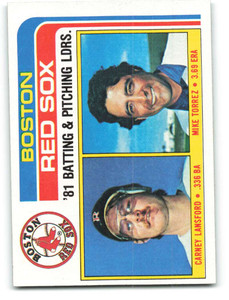 1982 Topps #786 Carney Lansford/Mike Torrez TL VG Boston Red Sox 
