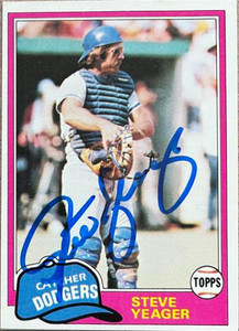 Steve Yeager Autographed 1981 Topps #318 Steve Yeager Autographed 1981 Topps #318