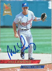 Mike Lansing Autographed 1993 Fleer Ultra #417
