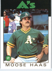 1986 Topps Traded #44T Moose Haas NM-MT Oakland Athletics 