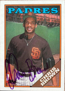 Chris Brown Autographed 1988 Topps #568