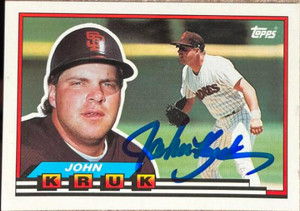 John Kruk Autographed 1989 Topps Big #216 San Diego Padres Card