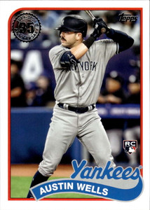 SOLD 158517 2024 Topps 1989 Baseball #89B2-36 Austin Wells NM-MT RC Rookie New York Yankees 