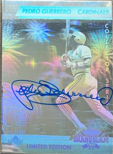 Pedro Guerrero Autographed 1991 Upper Deck Denny's Grand Slam Holograms #22 