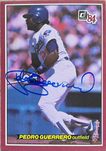 Pedro Guerrero Autographed 1984 Donruss Action All-Stars #17