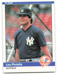 1984 Fleer #136 Lou Piniella VG New York Yankees 