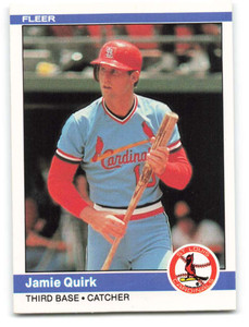 1984 Fleer #332 Jamie Quirk VG St. Louis Cardinals 