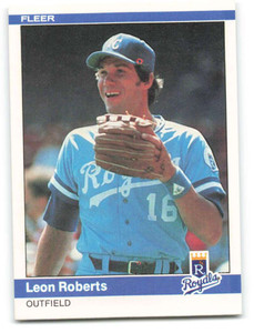 1984 Fleer #356 Leon Roberts VG Kansas City Royals 