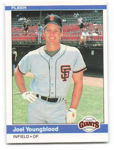 1984 Fleer #387 Joel Youngblood VG San Francisco Giants 