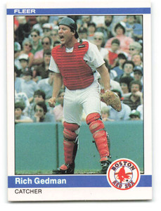 1984 Fleer #398 Rich Gedman VG Boston Red Sox 