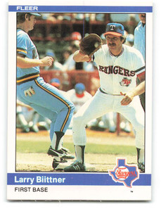 1984 Fleer #414 Larry Biittner VG Texas Rangers 
