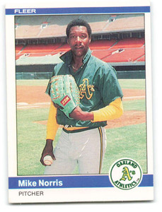 1984 Fleer #457 Mike Norris VG Oakland Athletics 