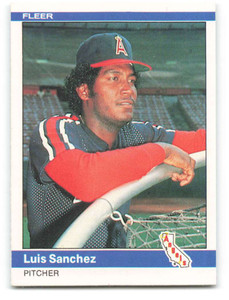 1984 Fleer #527 Luis Sanchez VG California Angels 