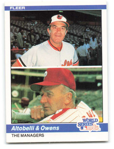 1984 Fleer #643 Joe Altobelli/Paul Owens The Managers VG Baltimore Orioles/Philadelphia Phillies 