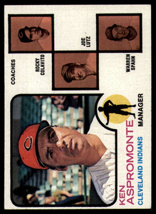 1973 Topps #449b Ken Aspromonte MG VG Cleveland Indians 