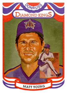 1984 Donruss #16a Matt Young DK ERR VG Seattle Mariners 