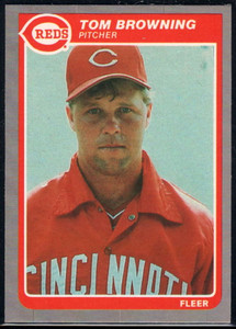 1985 Fleer Update #12 Tom Browning VG RC Rookie Cincinnati Reds 
