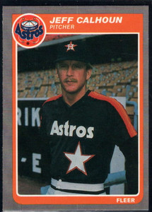 1985 Fleer Update #18 Jeff Calhoun VG RC Rookie Houston Astros 
