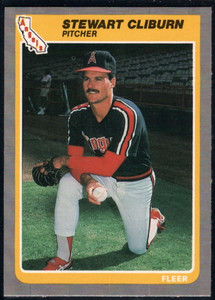 1985 Fleer Update #27 Stew Cliburn VG RC Rookie California Angels 