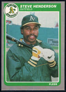 1985 Fleer Update #52 Steve Henderson VG Oakland Athletics 