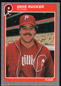 1985 Fleer Update #92 Dave Rucker VG Philadelphia Phillies 