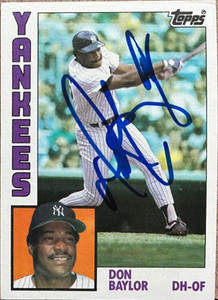 Don Baylor Autographed 1984 Topps #335