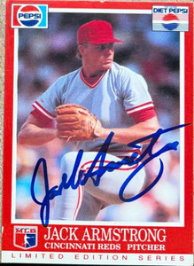 Jack Armstrong Autographed 1991 Pepsi Cincinnati Reds #NNO