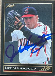 Jack Armstrong Autographed 1992 Leaf Black Gold #247