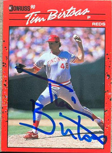 Tim Birtsas Autographed 1990 Donruss #493
