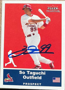 So Taguchi Autographed 2002 Fleer Tradition Update #U38 PROS, RC, SP So Taguchi Autographed 2002 Fleer Tradition Update #U38 PROS, RC, SP