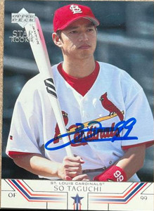 So Taguchi Autographed 2002 Upper Deck #508 SR, RC So Taguchi Autographed 2002 Upper Deck #508 SR, RC