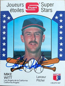 Mike Witt Autographed 1987 Stuart Super Stars #16